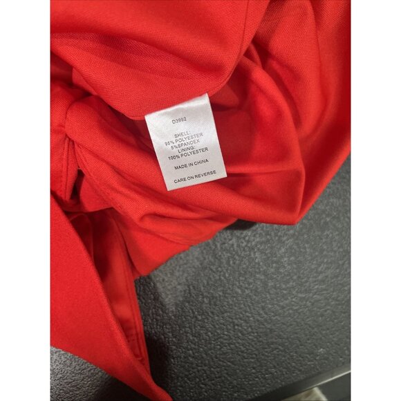 Alexia Admor Red Dress Sz XL Formal Flutter Sleeve Midi Wedding Holiday Elegant - Picture 5 of 8